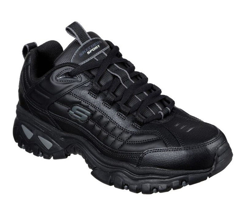 Skechers Herr Svarta Sneakers - Energy - After Burn - Sverige (CIZSK-7839)
